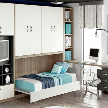 Cama abatible Horizontal G-Line con Armario puertas Abatibles