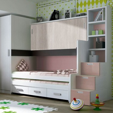 Litera con cama nido Tetrix