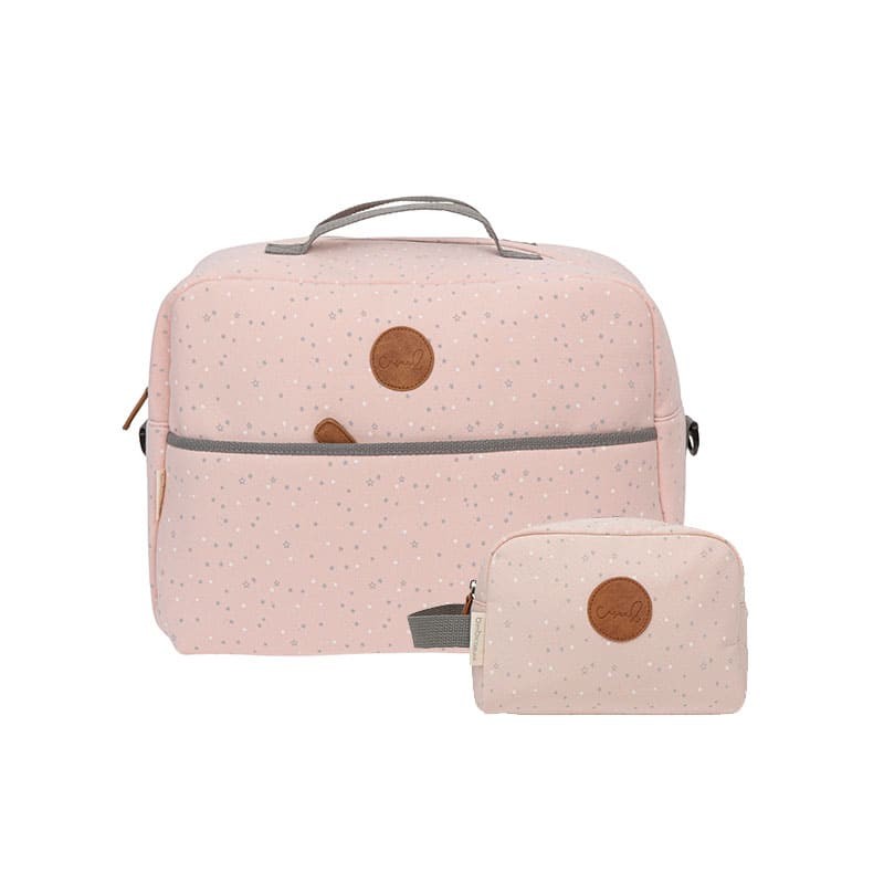 Pack Bolso maternal y neceser Planet Rosa