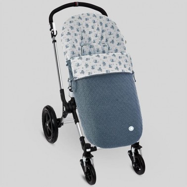 Saco silla Volpe Tela Azul Plomo