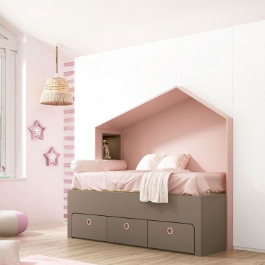 Armario puente casa con cama compacta