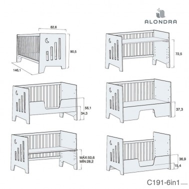 Cuna Colecho Omni Rosa de Alondra