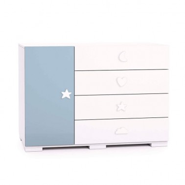 Comoda cajones grandes y puerta Bubble