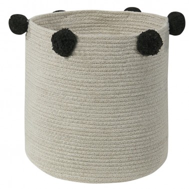 cesta de almacenaje bubbly natural negro lorena canals