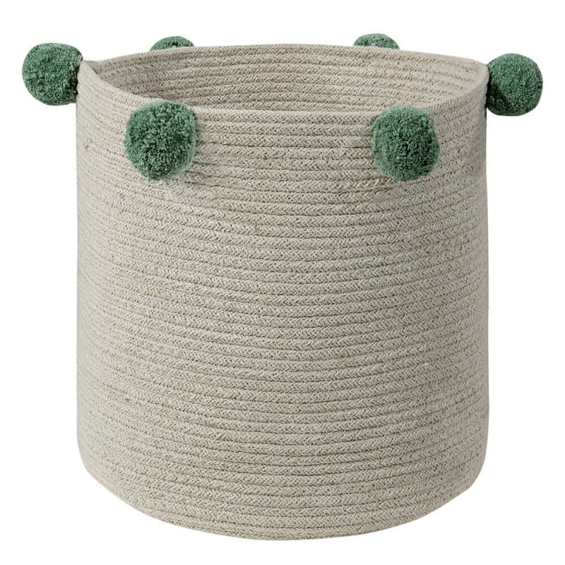 cesta de almacenaje bubbly natural verde lorena canals