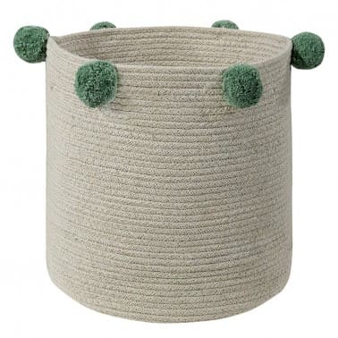 cesta de almacenaje bubbly natural verde lorena canals