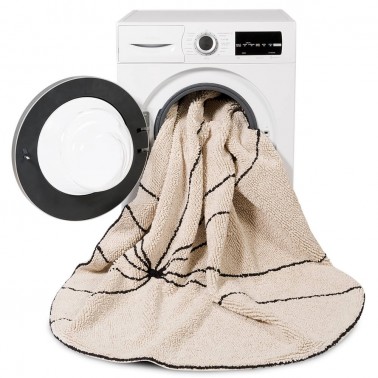 Alfombra Lavable Trace Beige Lorena Canals